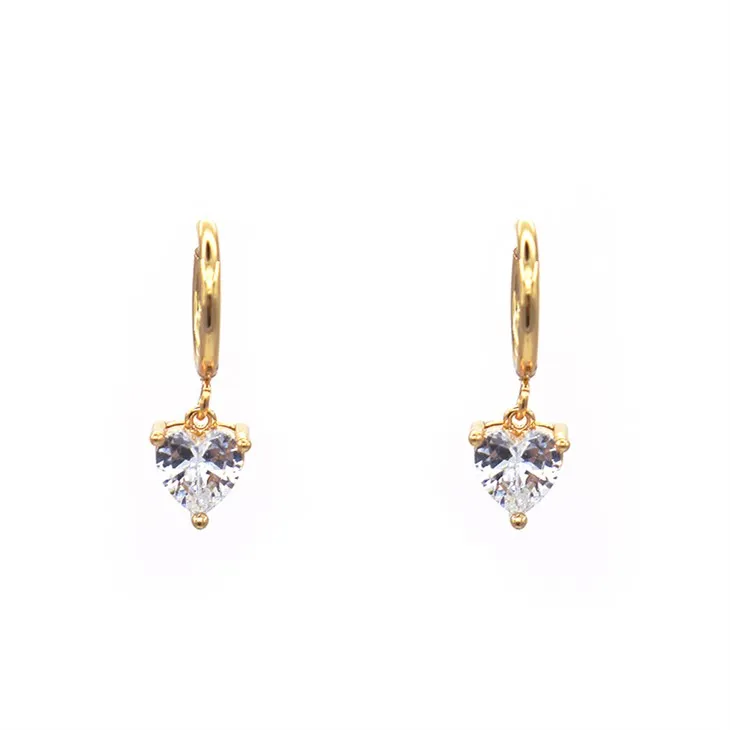 Pendientes de aro con diamantes