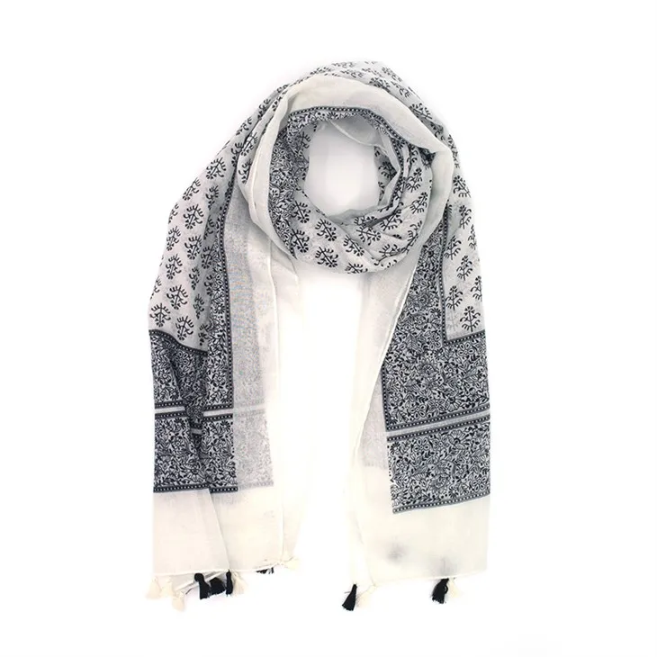 Bufandas de mujer con estampados florales de poliéster