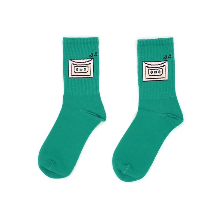 Calcetines verdes de dibujos animados