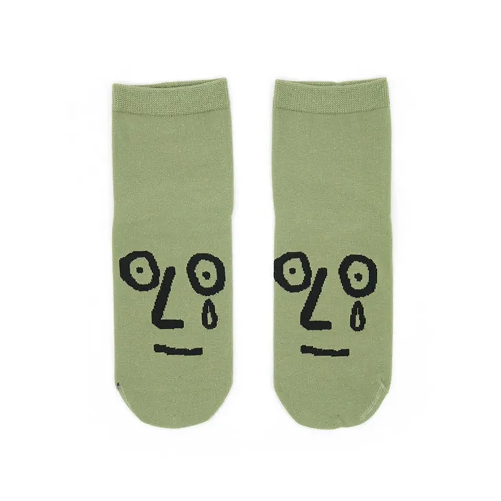 Calcetines de algodón con emojis verdes