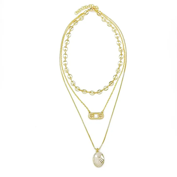 Collar en capas del zodíaco de oro