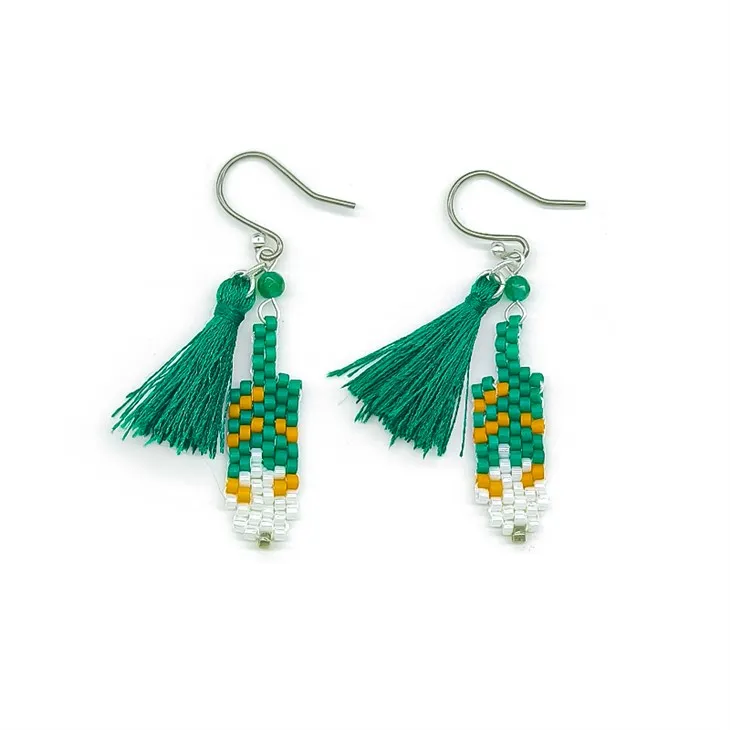 Pendientes Grandes Charm Verde