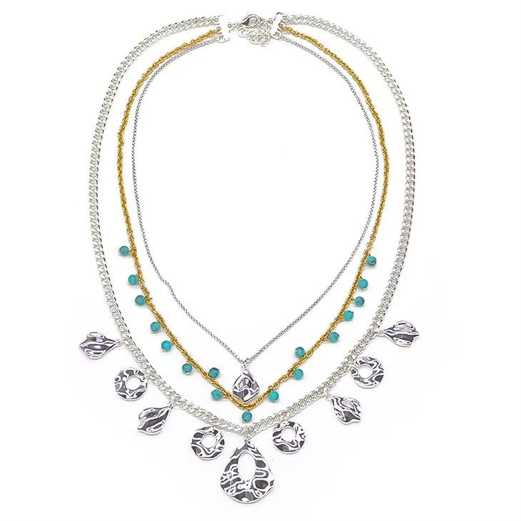 Conjunto de collar de cadena en capas