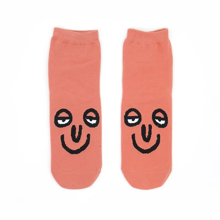 Calcetines de algodón con emojis rojos