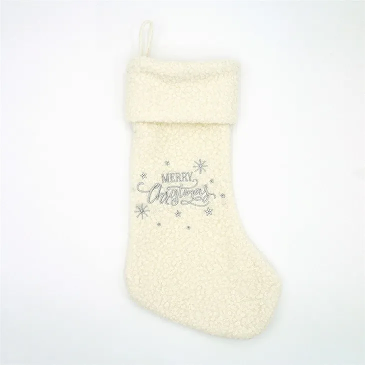 Medias navideñas blancas
